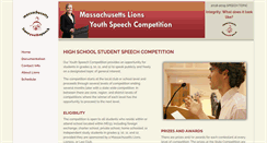 Desktop Screenshot of lionsyouthspeech.org
